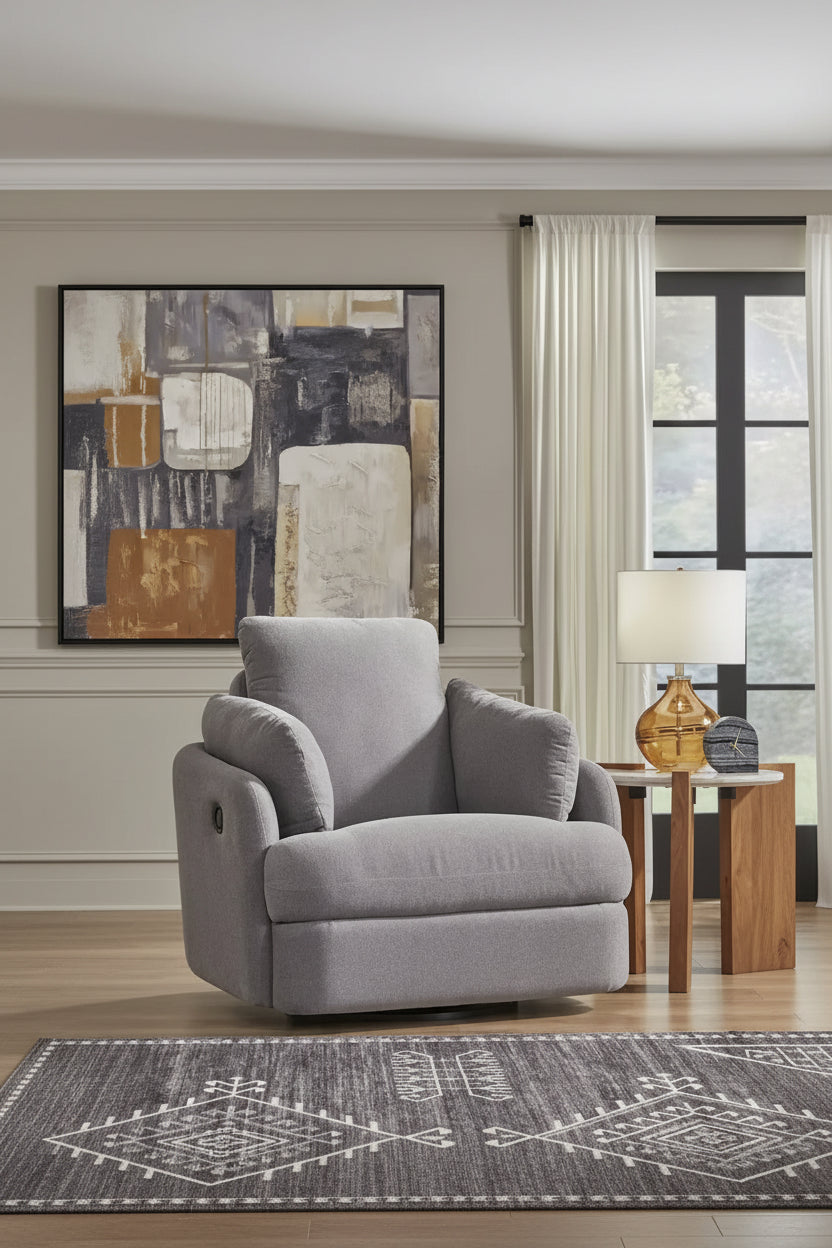Signature Design by Ashley Modmax Dark Gray Swivel Glider Recliner