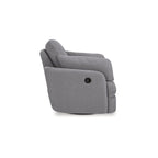 Fauteuil inclinable pivotant et coulissant gris foncé avec rangement dissimulé, tissu haute performance, pivotant à 360°