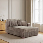 Canapé d'angle droit surdimensionné, flanelle de coton, pieds en bois massif, capacité de 180 kg