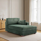 Canapé d'angle droit surdimensionné, flanelle de coton, pieds en bois massif, capacité de 180 kg