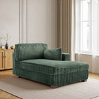 Canapé d'angle droit surdimensionné, flanelle de coton, pieds en bois massif, capacité de 180 kg