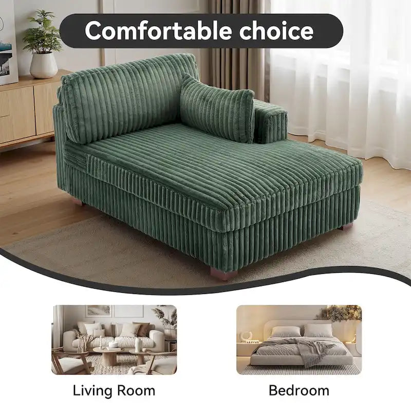 Canapé d'angle droit surdimensionné, flanelle de coton, pieds en bois massif, capacité de 180 kg