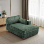 Canapé d'angle droit surdimensionné, flanelle de coton, pieds en bois massif, capacité de 180 kg