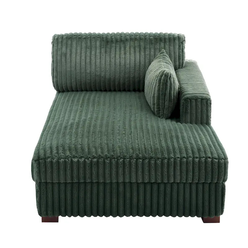 Canapé d'angle droit surdimensionné, flanelle de coton, pieds en bois massif, capacité de 180 kg