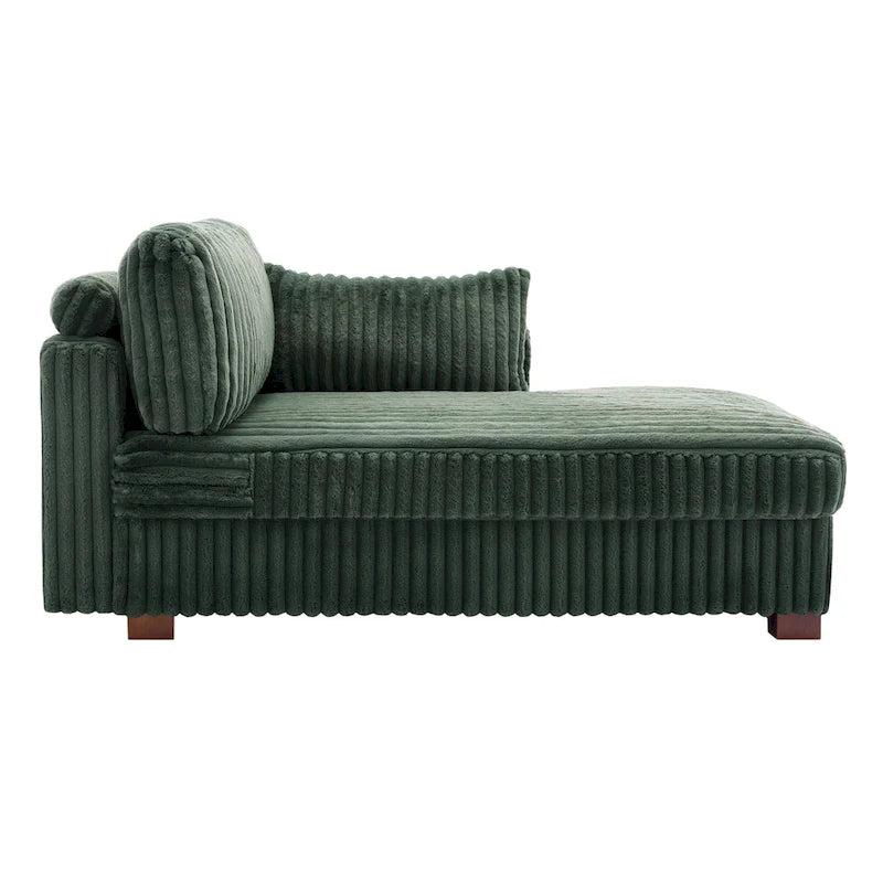 Canapé d'angle droit surdimensionné, flanelle de coton, pieds en bois massif, capacité de 180 kg