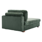 Canapé d'angle droit surdimensionné, flanelle de coton, pieds en bois massif, capacité de 180 kg
