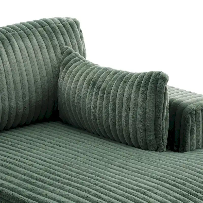 Canapé d'angle droit surdimensionné, flanelle de coton, pieds en bois massif, capacité de 180 kg