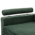 Canapé d'angle droit surdimensionné, flanelle de coton, pieds en bois massif, capacité de 180 kg