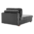 Canapé d'angle droit surdimensionné, flanelle de coton, pieds en bois massif, capacité de 180 kg