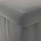 Banc de rangement pliable capitonné – Gris acier, siège facile à soulever, se plie à plat