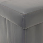 Banc de rangement pliable capitonné – Gris acier, siège facile à soulever, se plie à plat