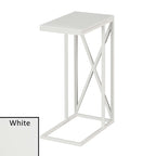 Table d'appoint en C avec étagère inférieure ouverte, table polyvalente à côté de la chaise ou du canapé