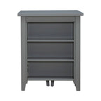 Meuble de rangement étroit à 4 tiroirs, style contemporain, cadre en acier et finition grain de bois