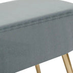 Banc repose-pieds en velours avec pieds en métal doré, capacité de 181 kg, entrée et chambre à coucher
