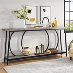 Table console de 70,9 pouces avec rangement, table console de canapé étroite extra longue