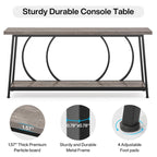 Table console de 70,9 pouces avec rangement, table console de canapé étroite extra longue