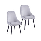 Lot de 2 chaises de salle à manger en velours, pieds en acier, confortables et offrant un bon maintien