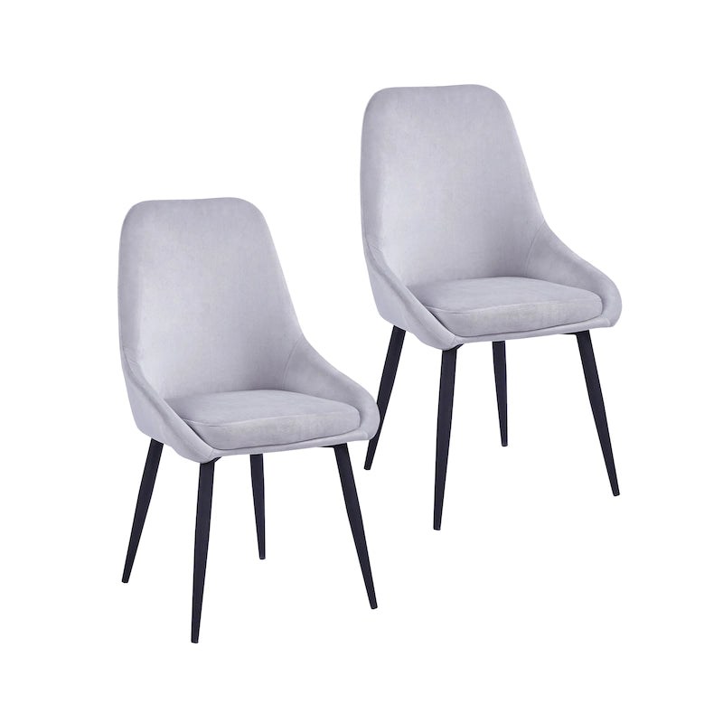 Lot de 2 chaises de salle à manger en velours, pieds en acier, confortables et offrant un bon maintien