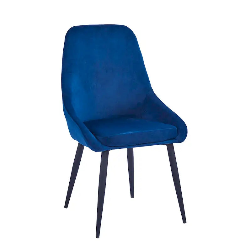 Lot de 2 chaises de salle à manger en velours, pieds en acier, confortables et offrant un bon maintien