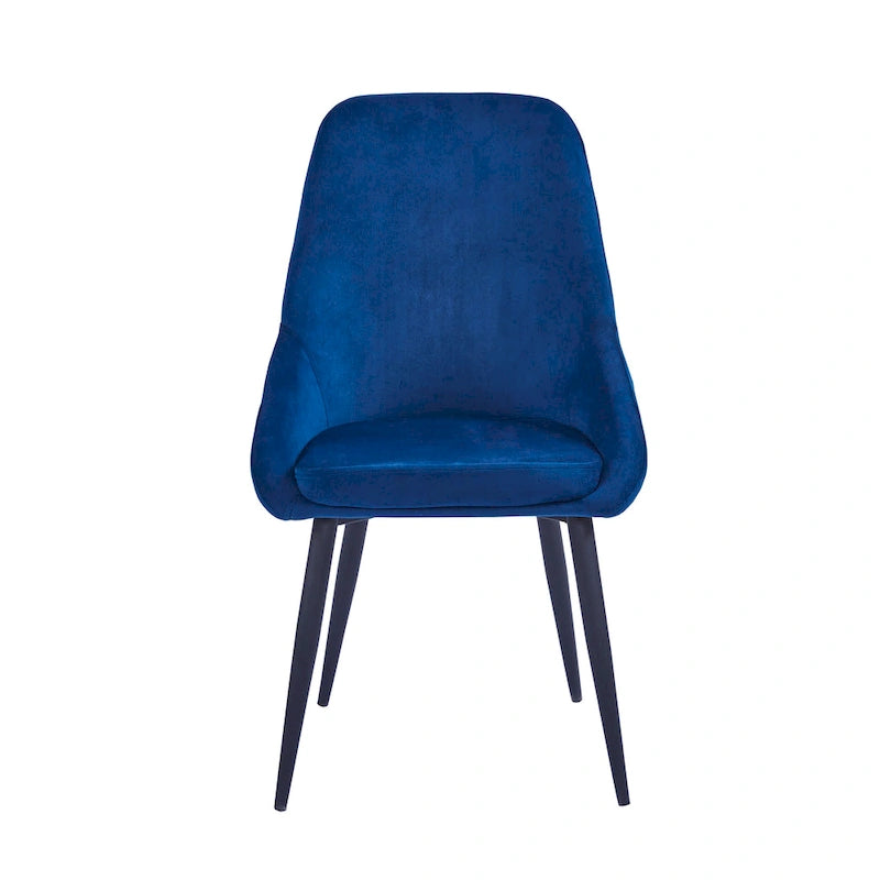 Lot de 2 chaises de salle à manger en velours, pieds en acier, confortables et offrant un bon maintien