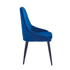 Lot de 2 chaises de salle à manger en velours, pieds en acier, confortables et offrant un bon maintien