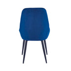 Lot de 2 chaises de salle à manger en velours, pieds en acier, confortables et offrant un bon maintien