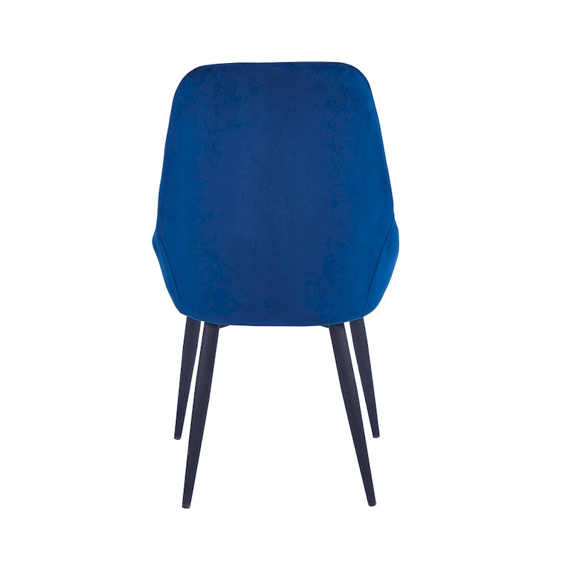 Lot de 2 chaises de salle à manger en velours, pieds en acier, confortables et offrant un bon maintien