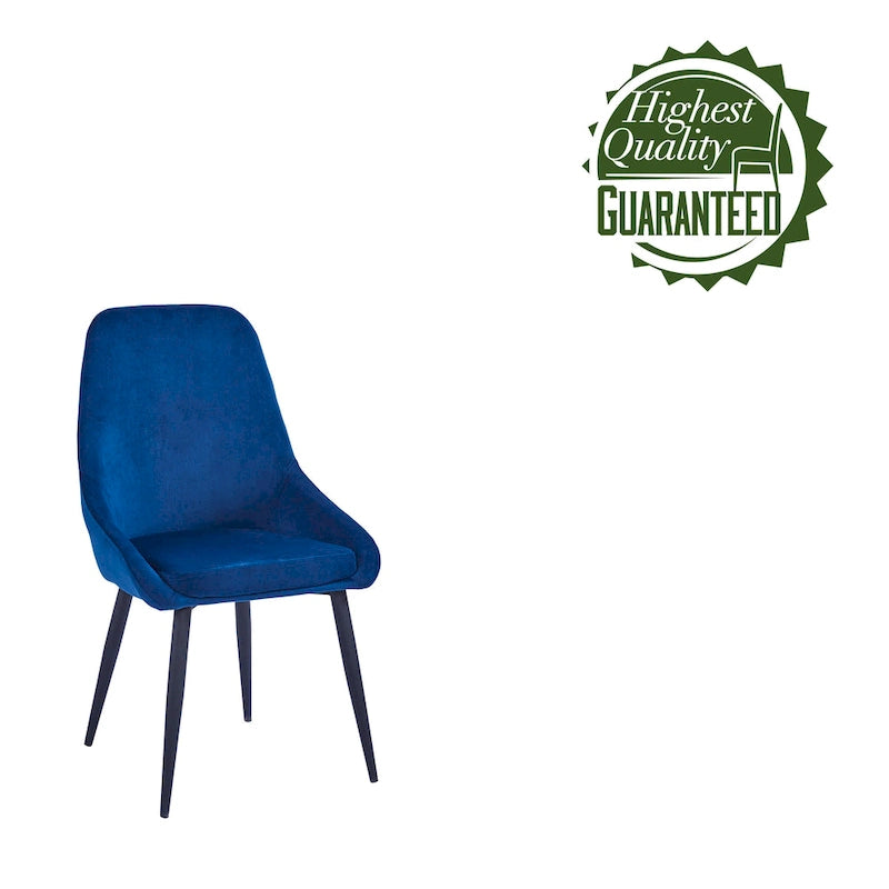 Lot de 2 chaises de salle à manger en velours, pieds en acier, confortables et offrant un bon maintien