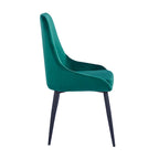 Lot de 2 chaises de salle à manger en velours, pieds en acier, confortables et offrant un bon maintien