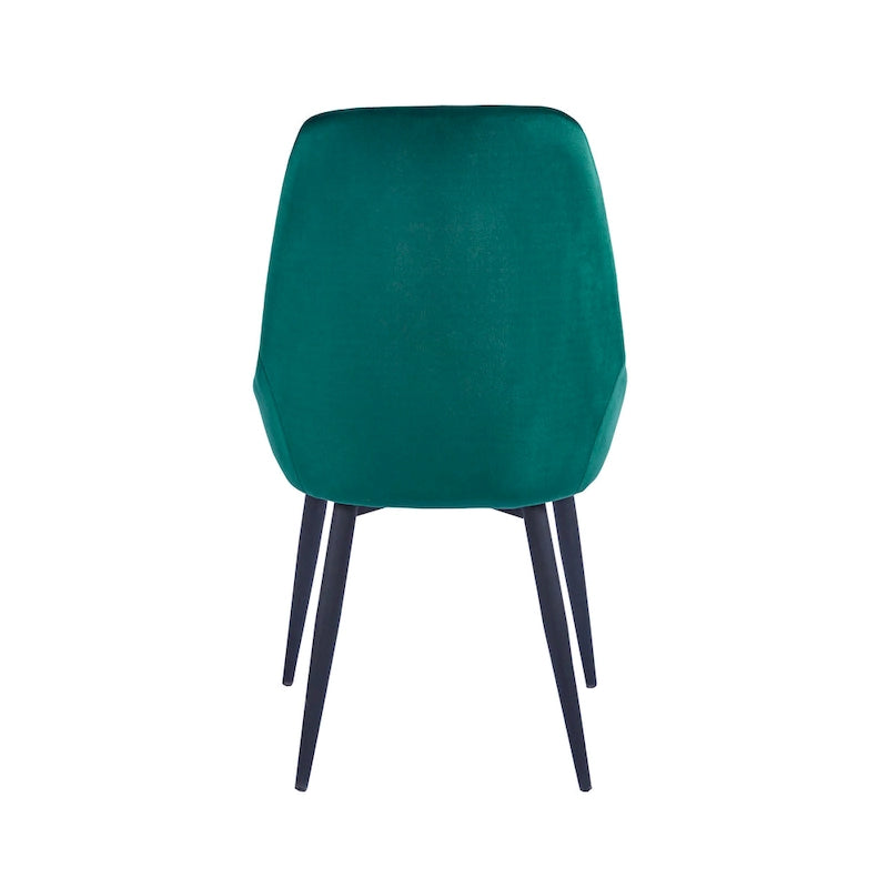 Lot de 2 chaises de salle à manger en velours, pieds en acier, confortables et offrant un bon maintien