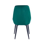 Lot de 2 chaises de salle à manger en velours, pieds en acier, confortables et offrant un bon maintien