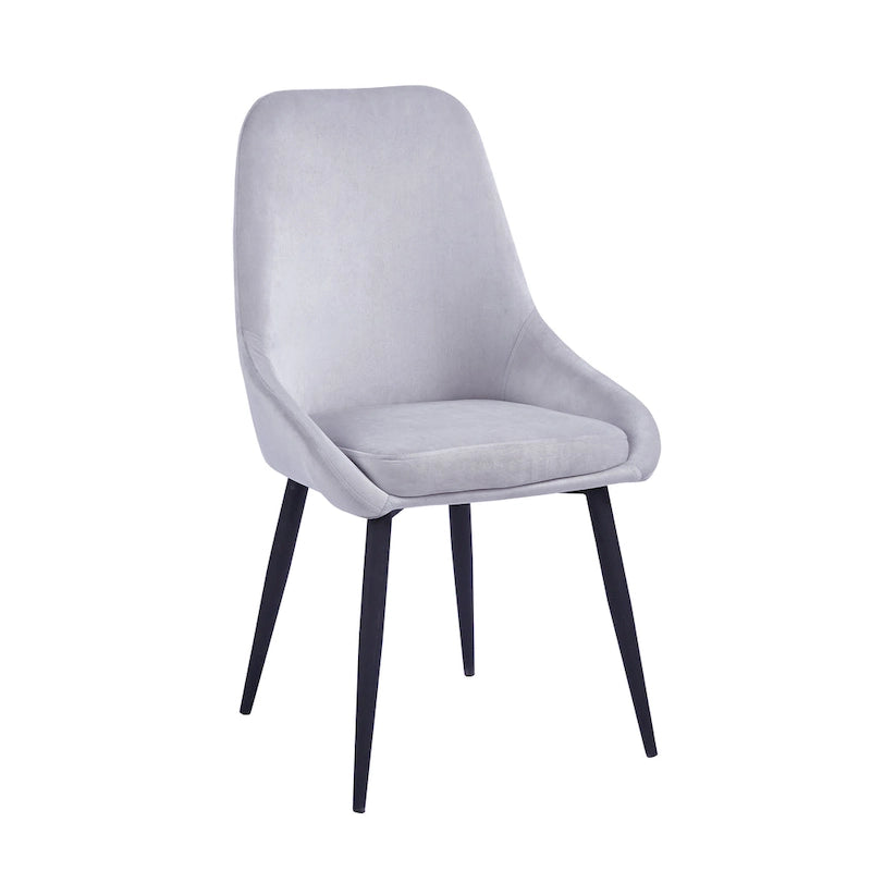 Lot de 2 chaises de salle à manger en velours, pieds en acier, confortables et offrant un bon maintien