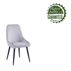 Lot de 2 chaises de salle à manger en velours, pieds en acier, confortables et offrant un bon maintien