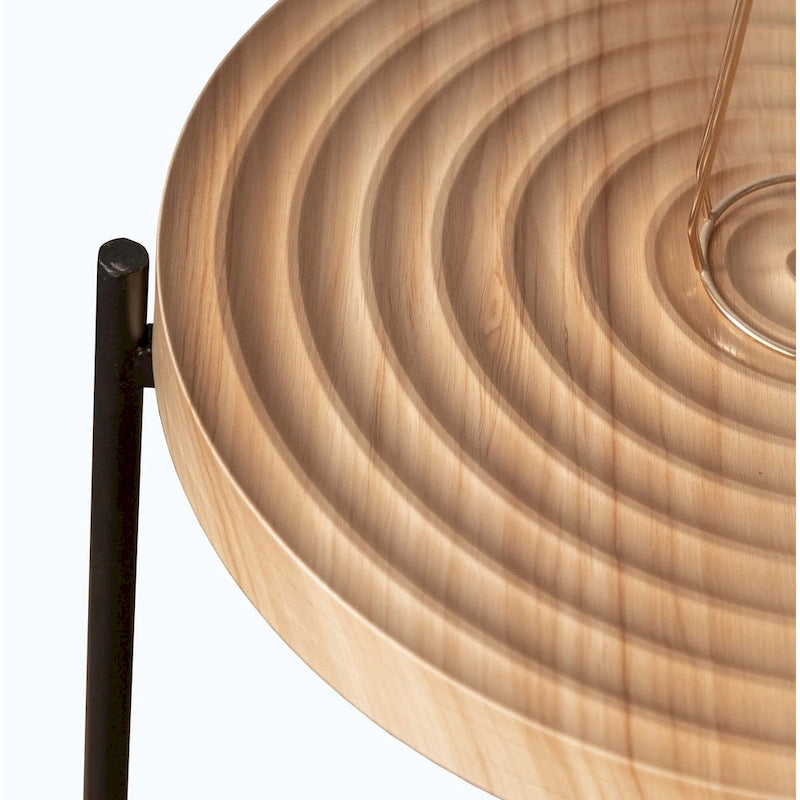 Table basse ronde avec base en métal croisée, plateau en MDF, conception KD Thread, capacité de 100 kg
