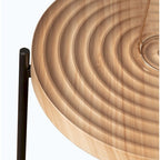 Table basse ronde avec base en métal croisée, plateau en MDF, conception KD Thread, capacité de 100 kg