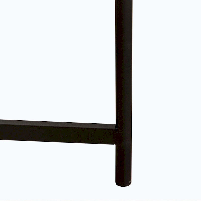 Table basse ronde avec base en métal croisée, plateau en MDF, conception KD Thread, capacité de 100 kg