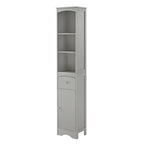 Tour de rangement pour linge de maison, armoire de salle de bain haute avec tiroir en MDF et étagère réglable