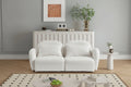 Living Room Furniture Lazy Sofa Loveseat Teddy Fabric White