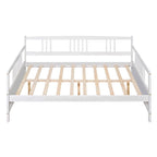 Lit Plateforme 10 pouces Mid-Century, en bois massif et supports métalliques, brun rustique