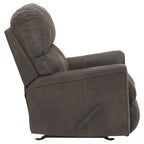 Fauteuil inclinable à bascule en faux cuir marron, style moderne et contemporain, 42Hx39Wx41D po