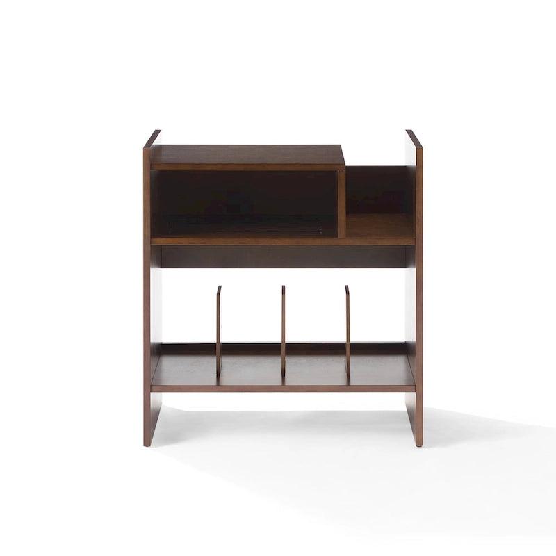 Meuble tourne-disque avec rangement à feuillets, peut contenir 200 disques, style Mid-Century