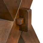 Ensemble de salle à manger de style ferme 6 pièces en bois d'hévéa massif avec banc, fini noyer, style à bords naturels