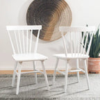 Lot de 2 chaises de salle à manger Spindle Farmhouse, en bois d'hévéa, 51x51x84 cm