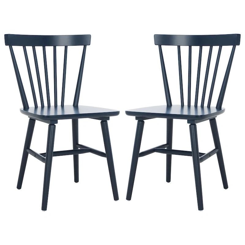 Lot de 2 chaises de salle à manger Spindle Farmhouse, en bois d'hévéa, 51x51x84 cm