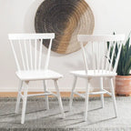 Lot de 2 chaises de salle à manger Spindle Farmhouse, en bois d'hévéa, 51x51x84 cm