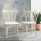 Lot de 2 chaises de salle à manger Spindle Farmhouse, en bois d'hévéa, 51x51x84 cm