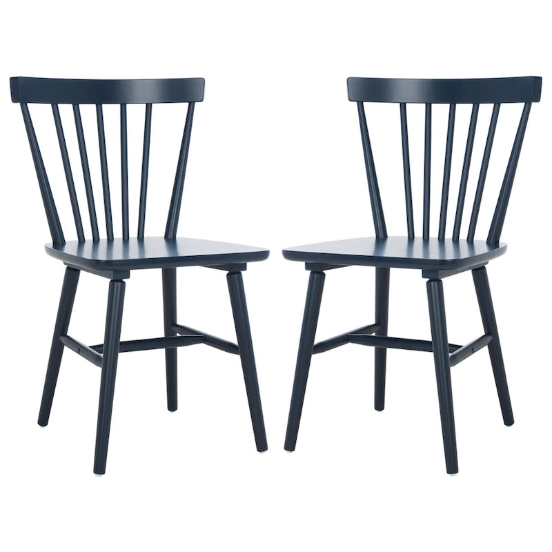 Lot de 2 chaises de salle à manger Spindle Farmhouse, en bois d'hévéa, 51x51x84 cm