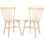 Lot de 2 chaises de salle à manger Spindle Farmhouse, en bois d'hévéa, 51x51x84 cm