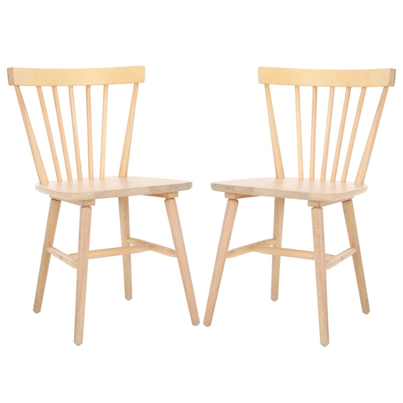 Lot de 2 chaises de salle à manger Spindle Farmhouse, en bois d'hévéa, 51x51x84 cm