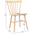 Lot de 2 chaises de salle à manger Spindle Farmhouse, en bois d'hévéa, 51x51x84 cm